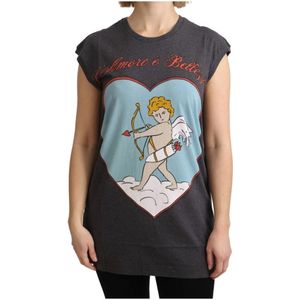Dolce & Gabbana - T-shirt - Grijs - L'Amore E' Bellezza - 100% Katoen