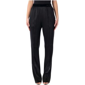 Tom Ford, Dames, Broeken, Zwart, Maat: M Zijde,