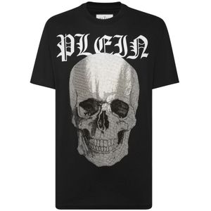 Philipp Plein, Heren, Tops, Zwart, Maat: XL Katoen,