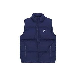 Nike Puffer Vest Down Jacket Midnight Navy/White , Blue , Heren , Maat: S