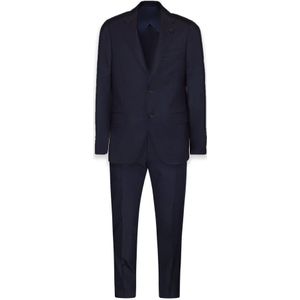 Lardini, Heren, Pakken, Blauw, Maat: 2XL Wol,