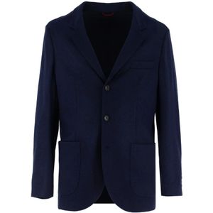 Brunello Cucinelli, Heren, Jassen, Blauw, Maat: L Kasjmier,