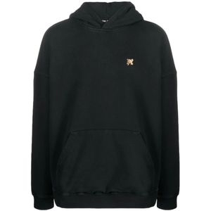 Palm Angels, Heren, Sweatshirts & Hoodies, Zwart, Maat: L
