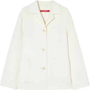 Marina Rinaldi, Dames, Jassen, Wit, Maat: XL Wol,