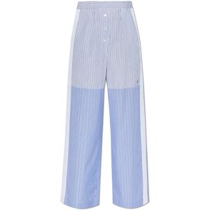 Stella McCartney, Dames, Broeken, Blauw, Maat: 2XS Katoen,