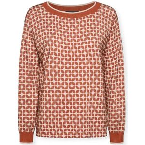 Elena Mirò, Dames, Truien, Bruin, Maat: XS Nylon,