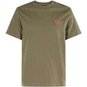 A.p.c., Heren, Tops, Groen, Maat: XL Katoen,