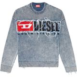 Diesel, Heren, Sweatshirts & Hoodies, Blauw, Maat: XL