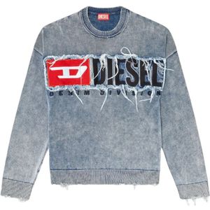 Diesel, Heren, Sweatshirts & Hoodies, Blauw, Maat: XL