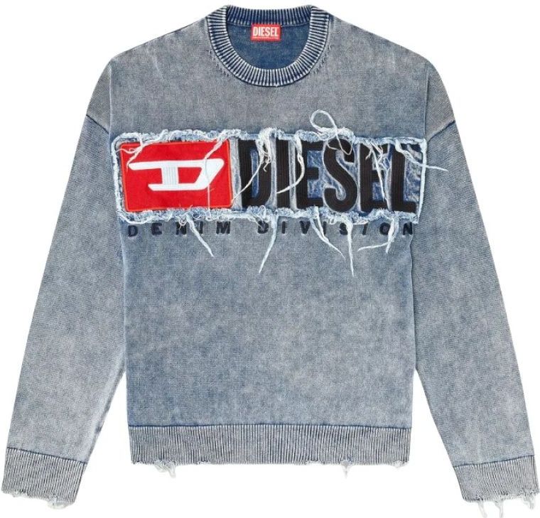 Diesel, Heren, Sweatshirts & Hoodies, Blauw, Maat: XL