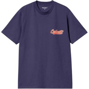 Carhartt Wip, Heren, Tops, Blauw, Maat: M Katoen,