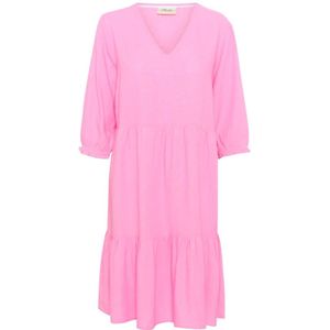 Cream, Dames, Jurken, Roze, Maat: 3XL Linnen,