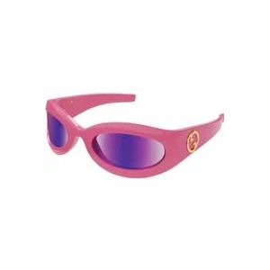 Gucci Roze zonnebril Gg1247S , Pink , Dames , Maat: 60 MM