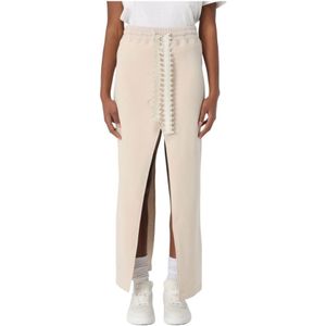 Dondup, Dames, Rokken, Beige, Maat: XS Katoen,