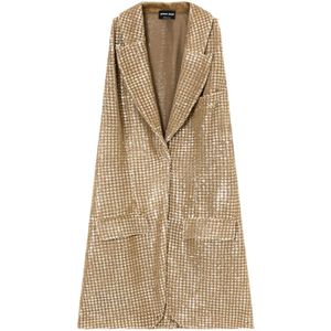 Giorgio Armani, Dames, Jassen, Beige, Maat: XS Jersey,