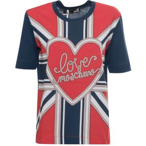 T-shirt - Blauw - Union Jack Heart Graphic
