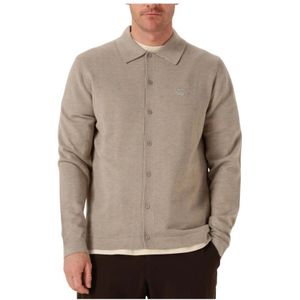 Filling Pieces, Heren, Overhemden, Beige, Maat: L