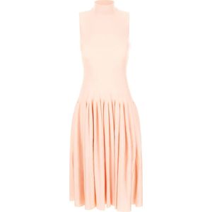 Alaïa, Dames, Jurken, Roze, Maat: 2XS Wol,