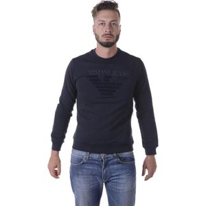 Armani Jeans, Heren, Sweatshirts & Hoodies, Blauw, Maat: XL Katoen,