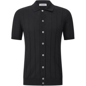 Gran Sasso, Heren, Tops, Zwart, Maat: L Katoen,