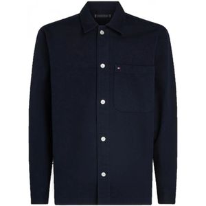 Tommy Hilfiger, Heren, Jassen, Blauw, Maat: S Poliester,