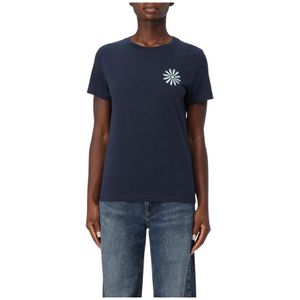 Kenzo, Dames, Tops, Blauw, Maat: S Katoen,