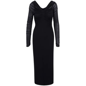 Max Mara, Dames, Jurken, Zwart, Maat: M Jersey,