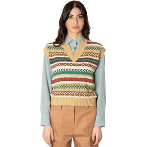 Weekend Max Mara, Dames, Truien, Veelkleurig, Maat: M Katoen,