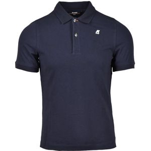 K-Way, Heren, Tops, Blauw, Maat: M Katoen,