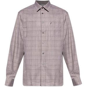 Ferragamo, Heren, Overhemden, Paars, Maat: M Katoen,