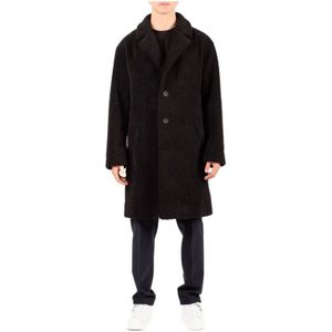 Herno, Heren, Mantels, Zwart, Maat: M Wol,