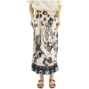 IN Front, Dames, Rokken, Veelkleurig, Maat: S Nylon,