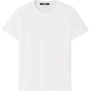 Jacquemus, Dames, Tops, Wit, Maat: S Katoen,