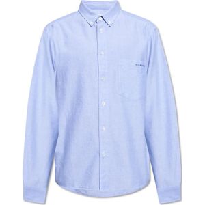 Isabel Marant - Overhemd - Blauw - 100% Katoen - Reguliere Pasvorm, Borstzak, Knoopsluiting