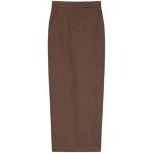 Max Mara, Dames, Rokken, Bruin, Maat: XS Denim,