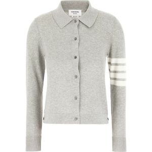 Thom Browne, Dames, Truien, Grijs, Maat: 2XS Katoen,