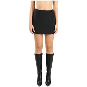 Twinset Wollen Wrap Shorts , Black , Dames , Maat: L