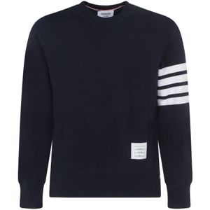Thom Browne, Heren, Sweatshirts & Hoodies, Blauw, Maat: M Katoen,