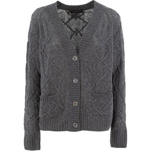 Ermanno Scervino, Dames, Truien, Grijs, Maat: M Wol,