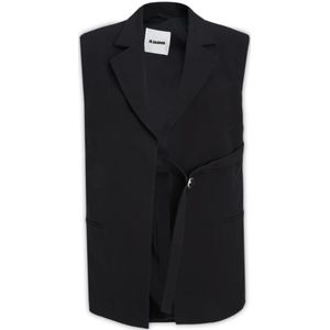 Jil Sander, Dames, Jassen, Zwart, Maat: S