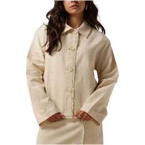 Modström, Dames, Jassen, Beige, Maat: S Poliester,
