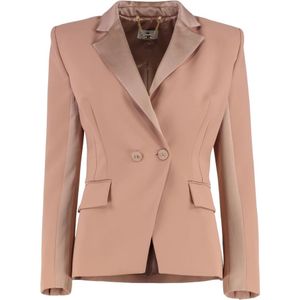 Elisabetta Franchi, Dames, Jassen, Roze, Maat: L Satijn,