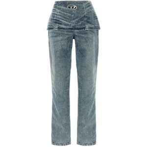 Diesel, Dames, Jeans, Blauw, Maat: W24 Katoen,