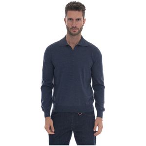 Gran Sasso, Heren, Truien, Blauw, Maat: S Wol,