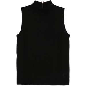 Michael Kors, Dames, Tops, Zwart, Maat: S Wol,