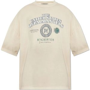 Palm Angels, Heren, Tops, Beige, Maat: L Katoen,