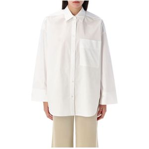 By Malene Birger, Dames, Blouses & Shirts, Wit, Maat: M Katoen,