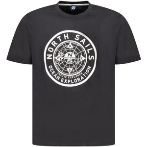 North Sails, Heren, Tops, Zwart, Maat: S Katoen,