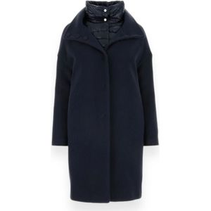 Herno, Dames, Mantels, Blauw, Maat: XS Wol,