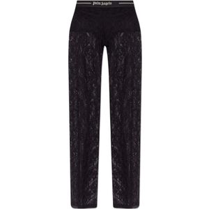 Palm Angels, Dames, Broeken, Zwart, Maat: M